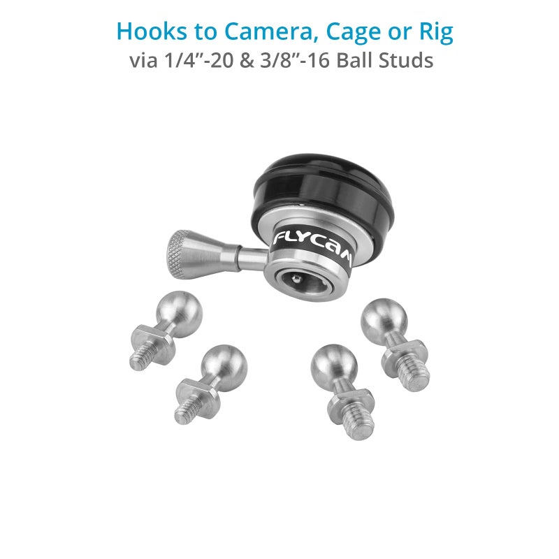 FLYCAM Quick Release Camera Hook for Flowline Body Support Rigsâ€“ Quick-Release Head, Four-Ball Studs. Payload up to 25kg/55lb (FLCM-FLN-CH) - Image 3